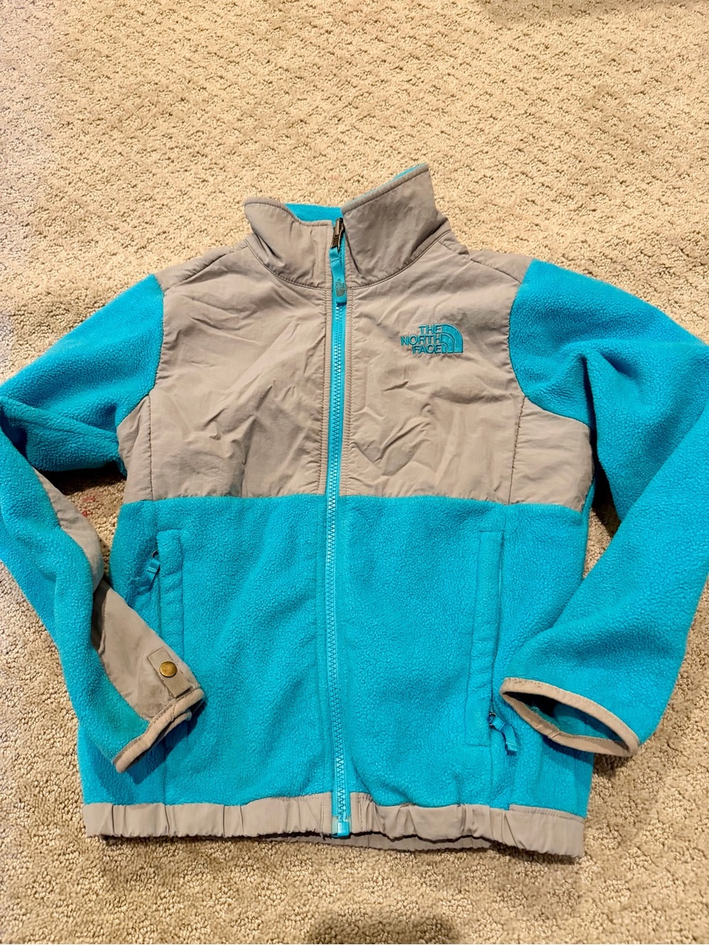 The North Face Kids Turquoise & Gray Fleece Jacket